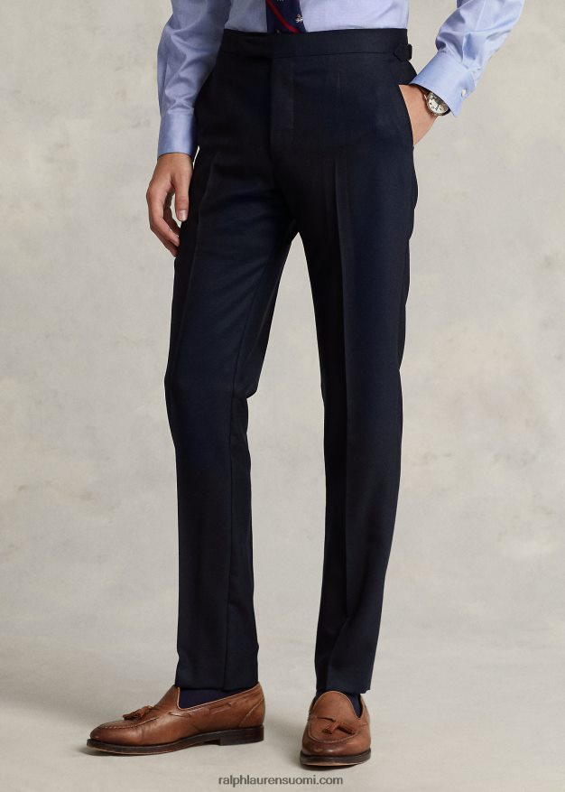 Ralph Lauren miehet villaiset oxford-pukuhousut 0Z24ZR712 laivasto