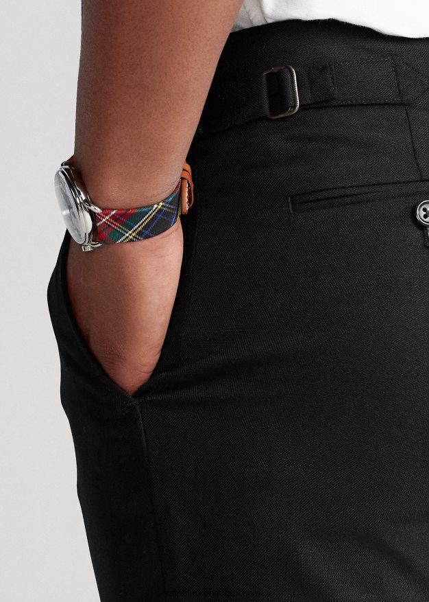 Ralph Lauren miehet villaiset oxford-pukuhousut 0Z24ZR713 musta