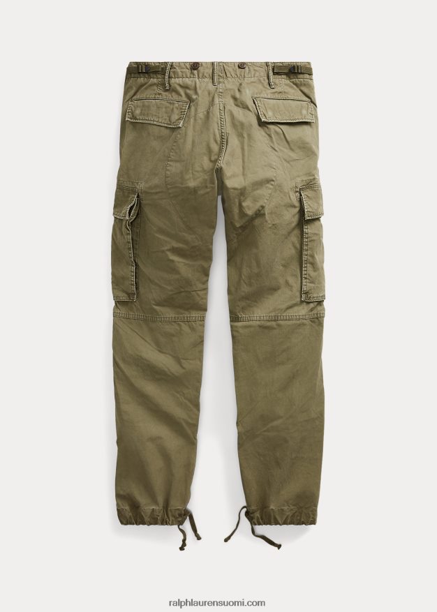 Ralph Lauren miehet ylijäämäpopliinilastihousut 0Z24ZR1782 tumma oliivi