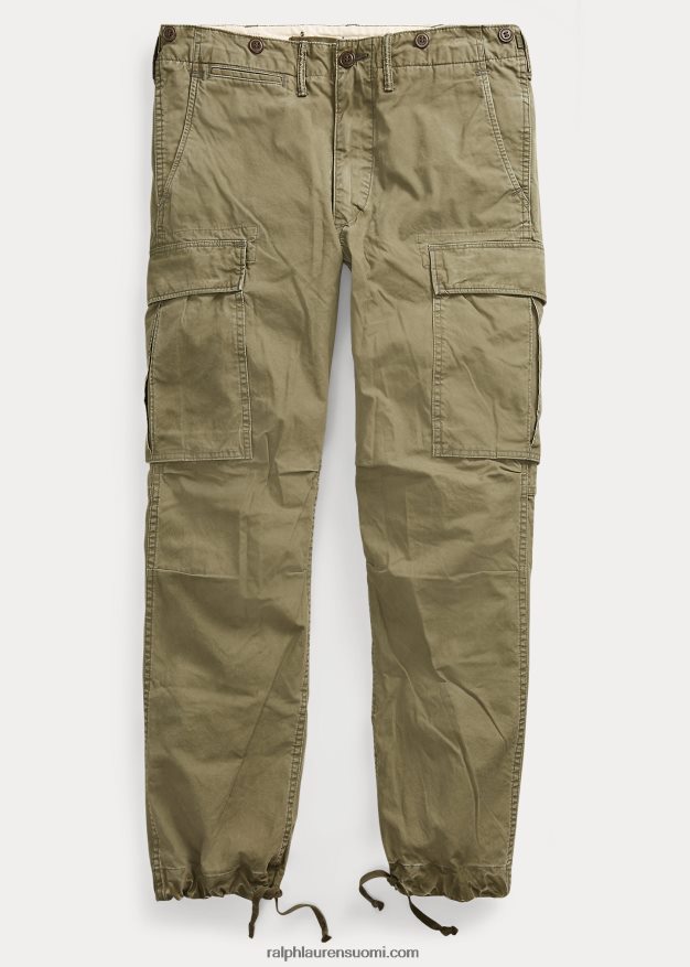 Ralph Lauren miehet ylijäämäpopliinilastihousut 0Z24ZR1782 tumma oliivi