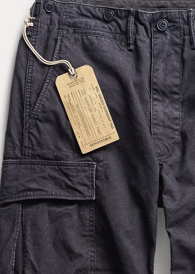 Ralph Lauren miehet ylimääräinen kangas lastihousut 0Z24ZR8704 musta