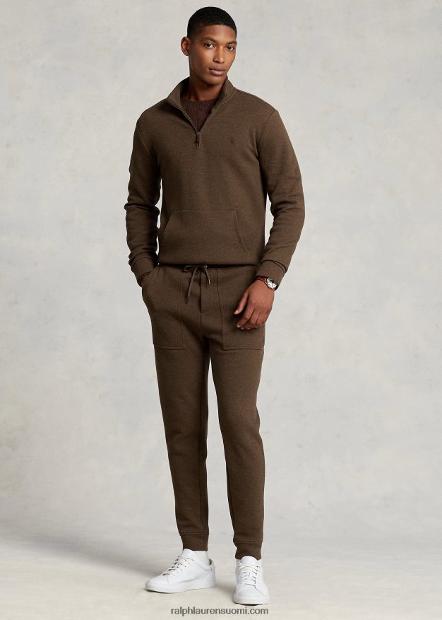 Ralph Lauren miehet kaksoisneulotut lenkkihousut 0Z24ZR1024 ruskea kanerva