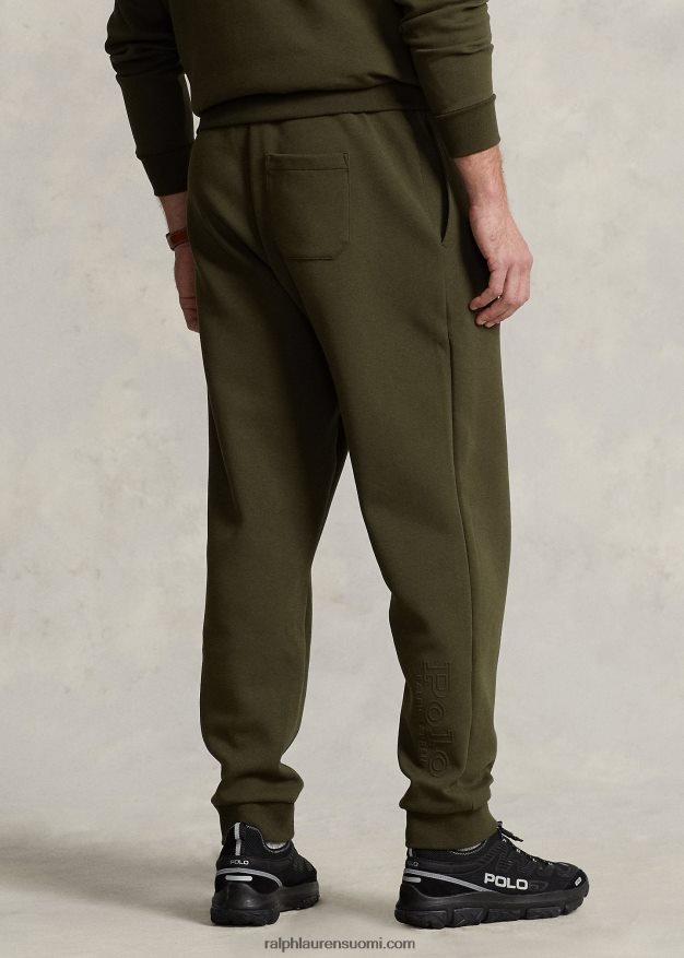 Ralph Lauren miehet logokuvioidut kaksoisneulotut lenkkeilyhousut 0Z24ZR1368 yrityksen oliivi