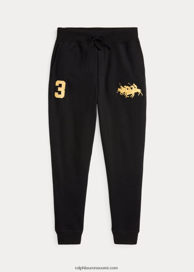 Ralph Lauren miehet triple-pony fleece lenkkeilyhousut 0Z24ZR1899 musta