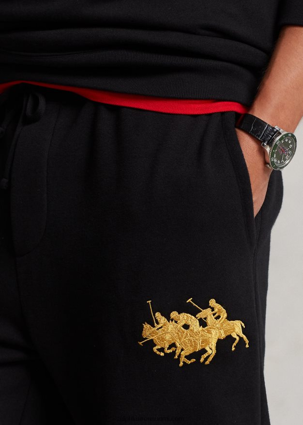 Ralph Lauren miehet triple-pony fleece lenkkeilyhousut 0Z24ZR1899 musta