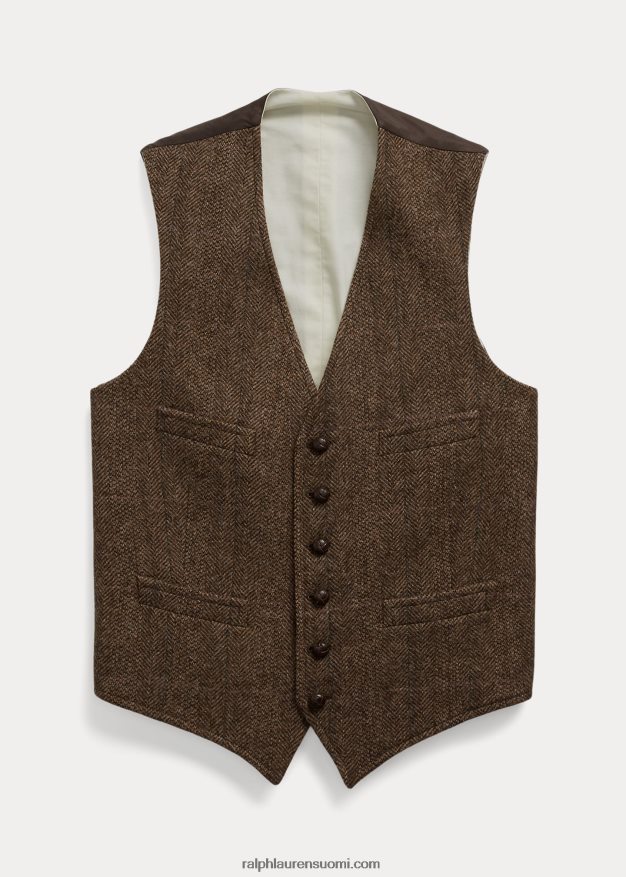 Ralph Lauren miehet morehouse-kokoelman tweed-liivi 0Z24ZR1311