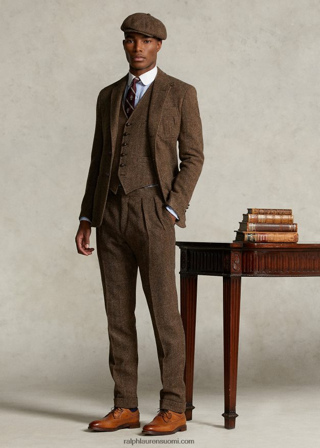 Ralph Lauren miehet morehouse-kokoelman tweed-liivi 0Z24ZR1311