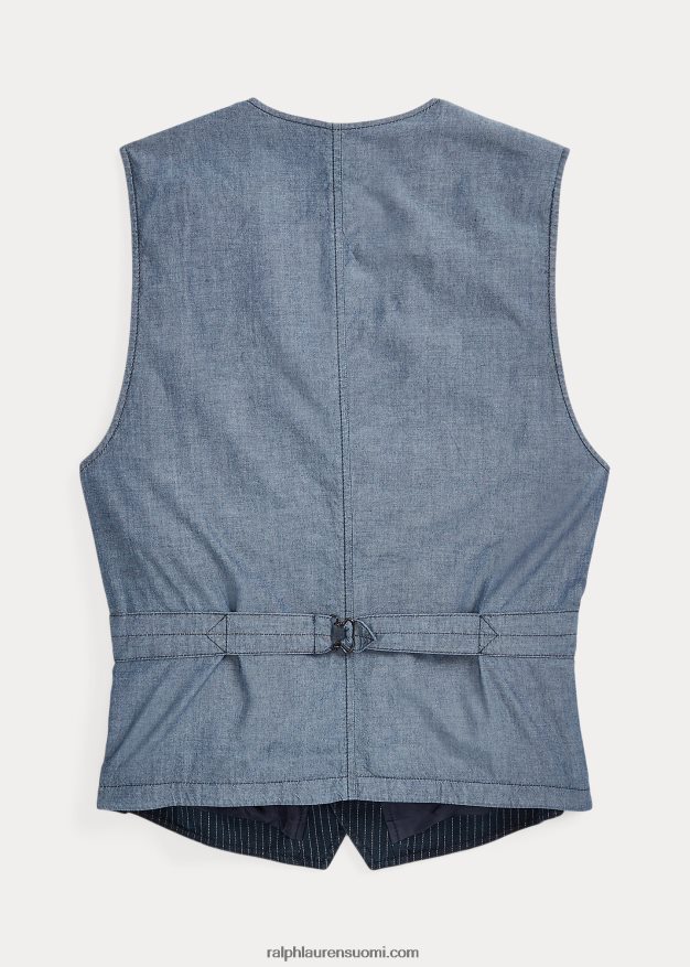 Ralph Lauren miehet raidallinen kalanruotoliivi 0Z24ZR1746 indigo neularaita