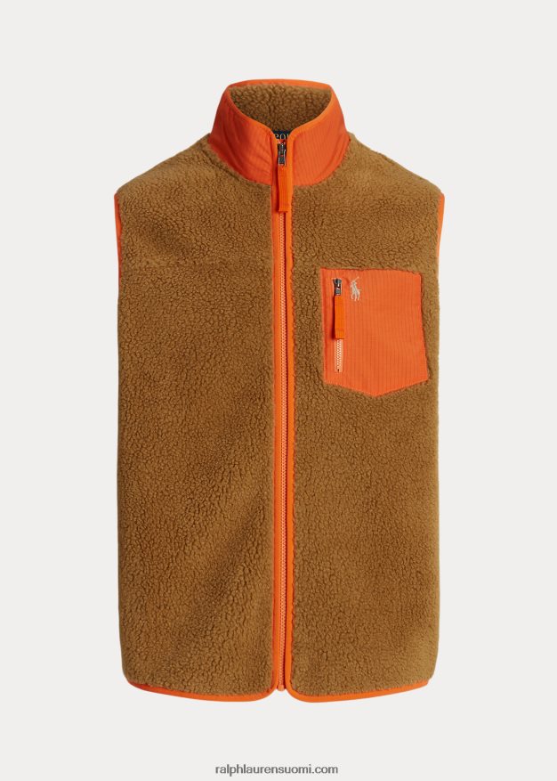 Ralph Lauren miehet sidottu fleece-liivi 0Z24ZR1254 sandsurf