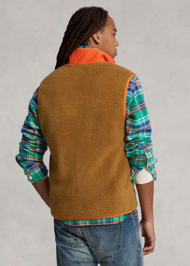 Ralph Lauren miehet sidottu fleece-liivi 0Z24ZR1254 sandsurf