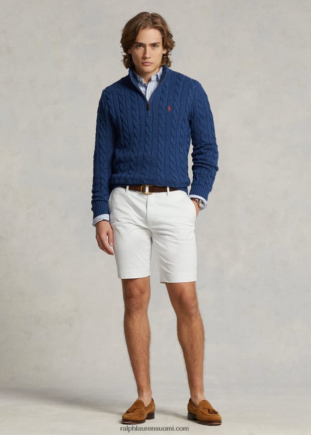 Ralph Lauren miehet kaapelineulottu puuvillapusero 0Z24ZR1130 maalaismainen laivastonsininen kanerva