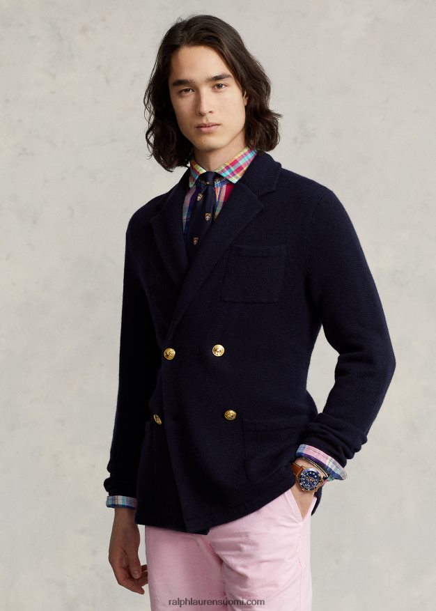 Ralph Lauren miehet kashmir bleiseritakki 0Z24ZR1035 lentäjän laivasto