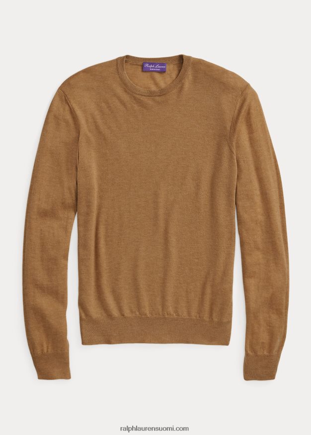 Ralph Lauren miehet kashmir crewneck neule 0Z24ZR8402 kamelin melange