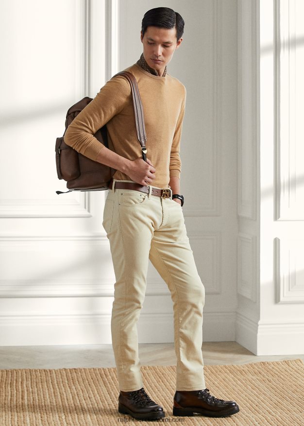 Ralph Lauren miehet kashmir crewneck neule 0Z24ZR8402 kamelin melange