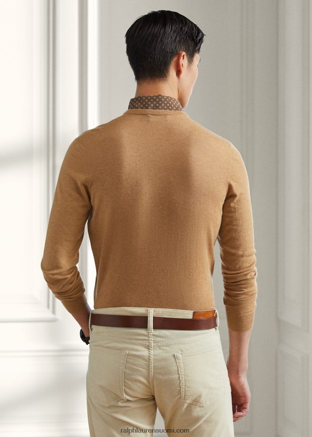 Ralph Lauren miehet kashmir crewneck neule 0Z24ZR8402 kamelin melange