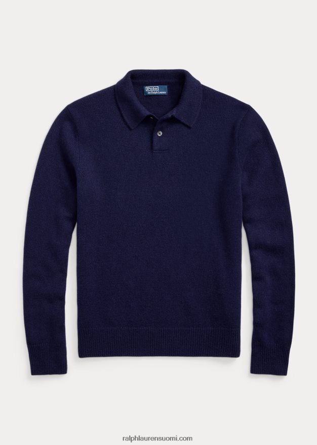 Ralph Lauren miehet kashmir poolokaulus pusero 0Z24ZR139 kirkas laivasto