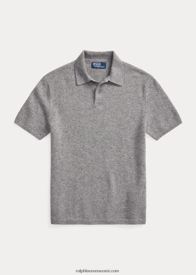 Ralph Lauren miehet kashmir poolokaulus pusero 0Z24ZR489 kellanharmaa kanerva