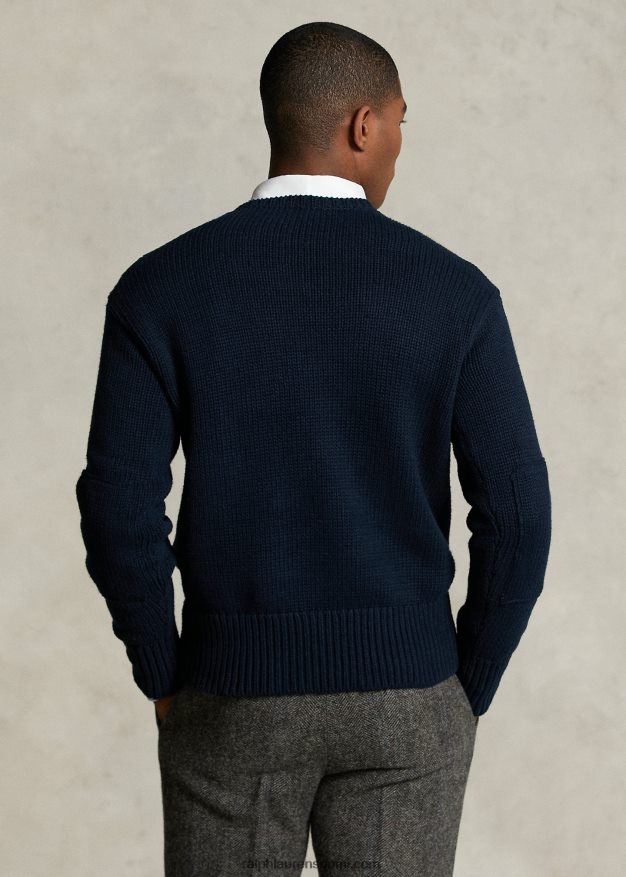 Ralph Lauren miehet morehouse kokoelma 1867 villapaita 0Z24ZR1235 laivasto