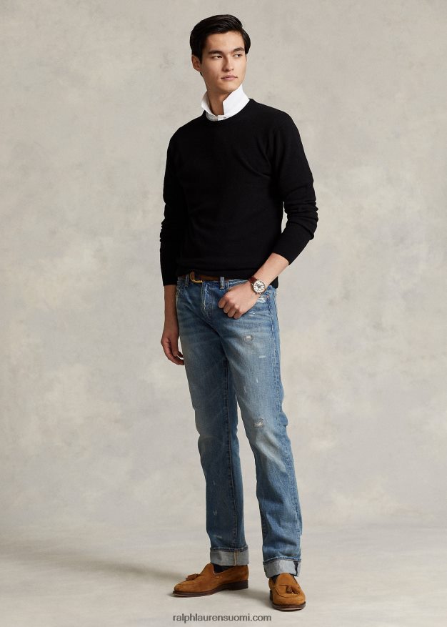 Ralph Lauren miehet pestävä kashmir-neulepusero 0Z24ZR602 musta
