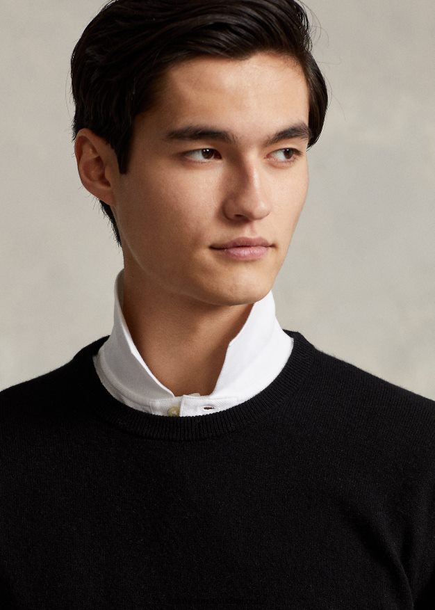 Ralph Lauren miehet pestävä kashmir-neulepusero 0Z24ZR602 musta