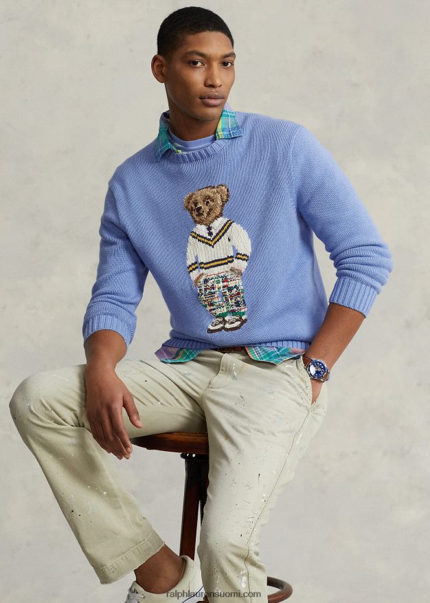 Ralph Lauren miehet poolo bear puuvillapusero 0Z24ZR835 pehmeä kuninkaallinen