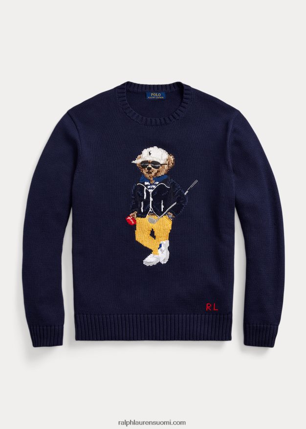 Ralph Lauren miehet poolo bear puuvillasekoitepusero 0Z24ZR1074 hienostunut laivasto