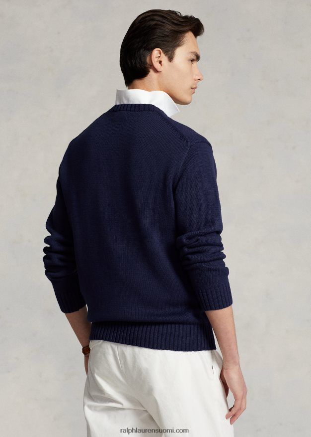 Ralph Lauren miehet poolo bear puuvillasekoitepusero 0Z24ZR1074 hienostunut laivasto