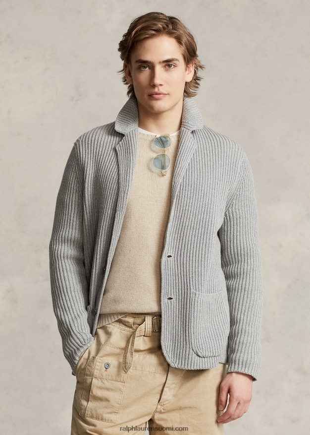 Ralph Lauren miehet puuvilla-kashmir bleiseritakki 0Z24ZR1236 harmaa