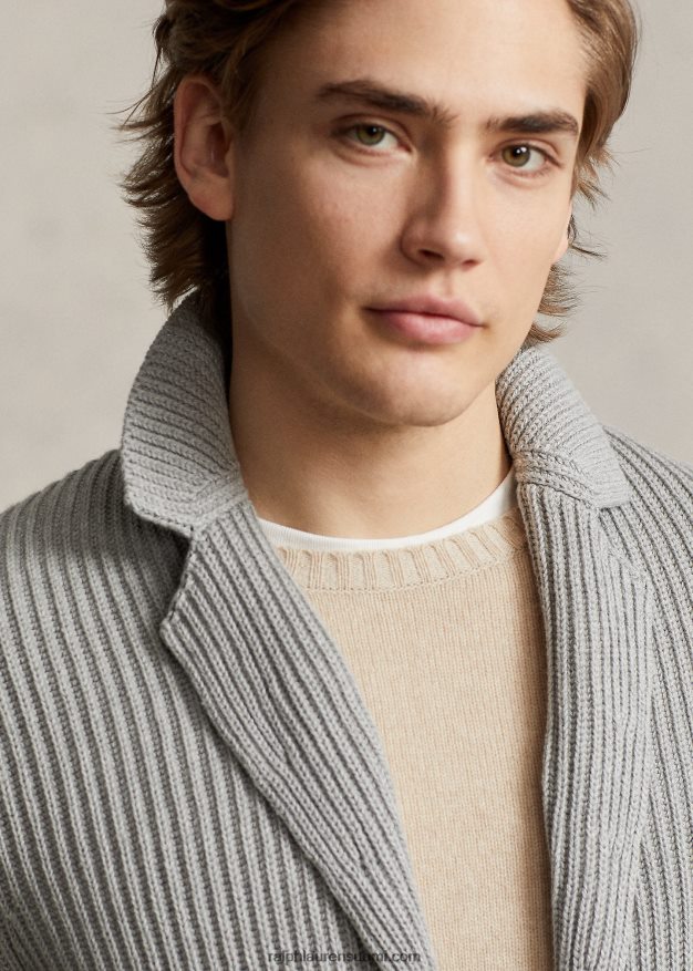 Ralph Lauren miehet puuvilla-kashmir bleiseritakki 0Z24ZR1236 harmaa