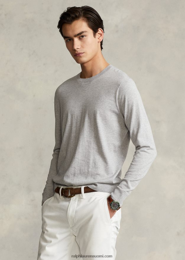 Ralph Lauren miehet puuvillainen crewneck neule 0Z24ZR1068 ja kanervan päällä