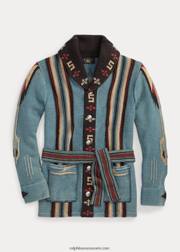 Ralph Lauren miehet puuvillasekoite ranch neuletakki 0Z24ZR1780 indigo multi