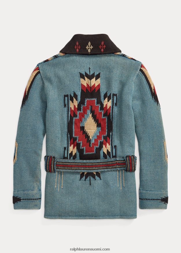 Ralph Lauren miehet puuvillasekoite ranch neuletakki 0Z24ZR1780 indigo multi