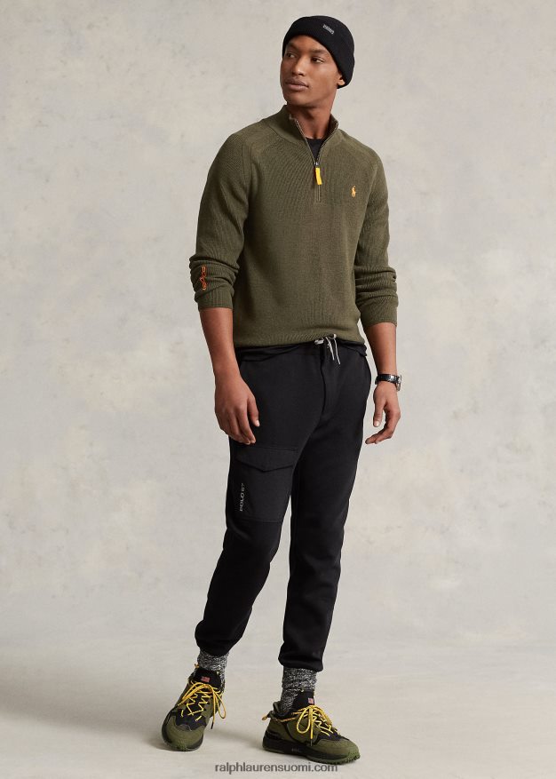 Ralph Lauren miehet suorituskykyinen neljännesvetoketjullinen pusero 0Z24ZR8589 katos oliivi kanerva