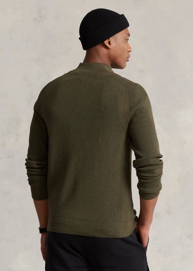 Ralph Lauren miehet suorituskykyinen neljännesvetoketjullinen pusero 0Z24ZR8589 katos oliivi kanerva