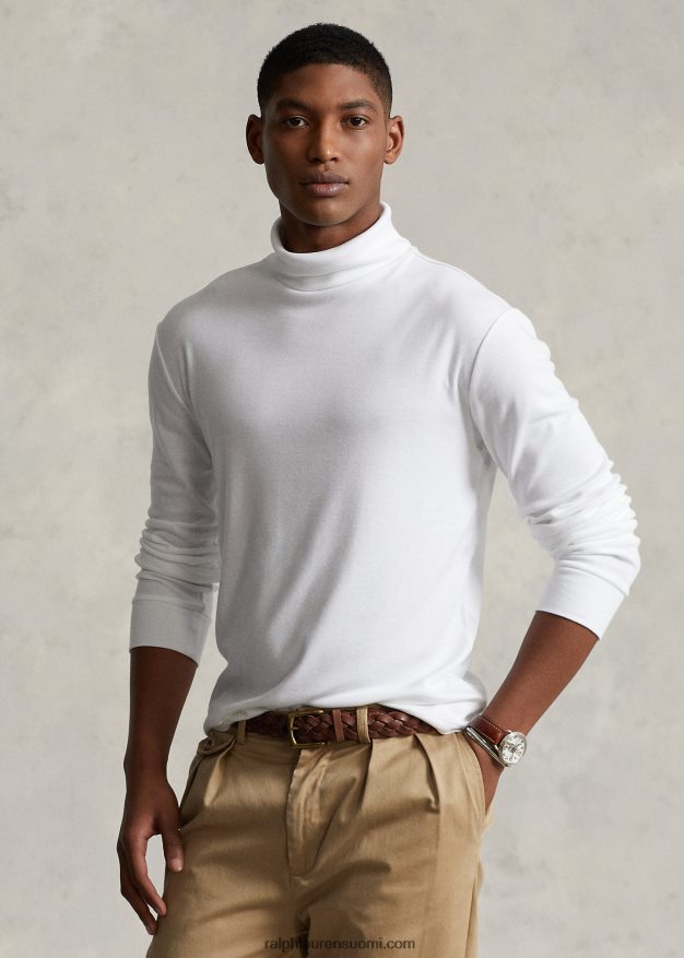 Ralph Lauren miehet uurrettu puuvillasekoitettu villapaita 0Z24ZR8639 valkoinen