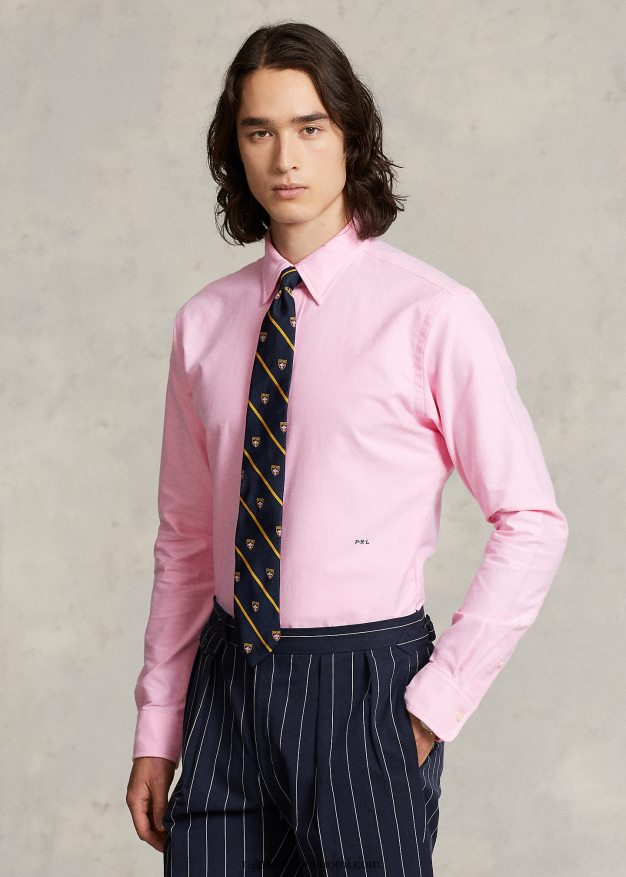 Ralph Lauren miehet custom fit monogrammi oxford-paita 0Z24ZR109 uusi ruusu