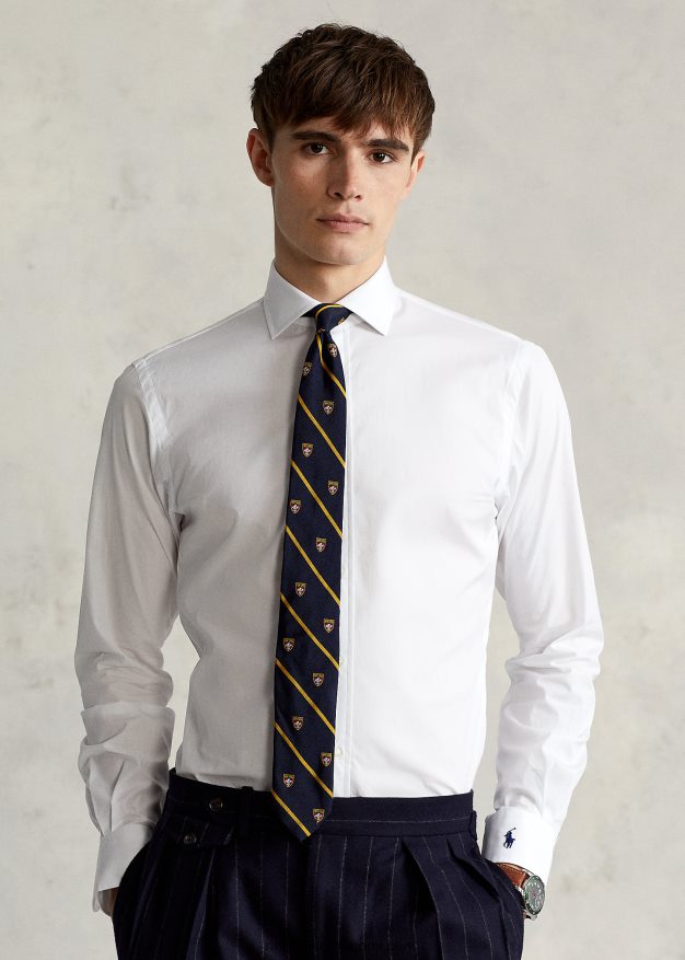 Ralph Lauren miehet custom fit popliinipaita 0Z24ZR8475 valkoinen