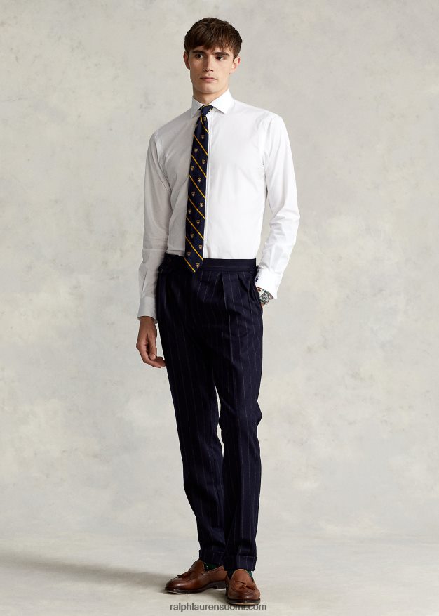 Ralph Lauren miehet custom fit popliinipaita 0Z24ZR8475 valkoinen