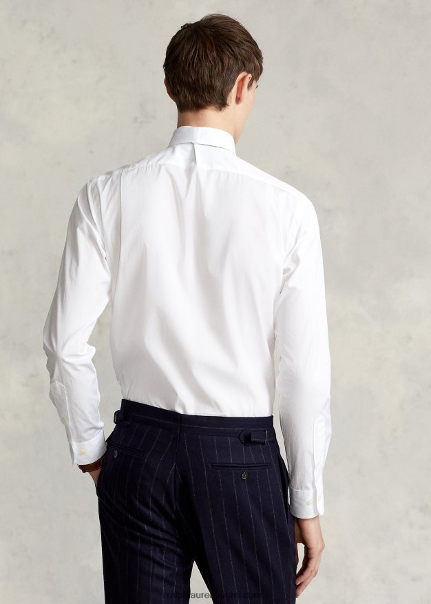 Ralph Lauren miehet custom fit popliinipaita 0Z24ZR8475 valkoinen