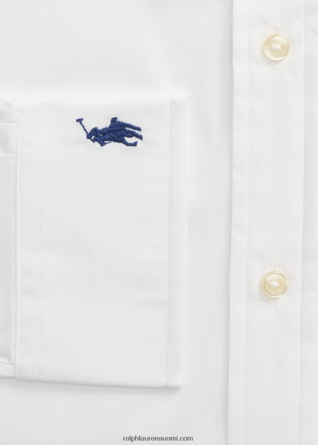 Ralph Lauren miehet custom fit popliinipaita 0Z24ZR8475 valkoinen