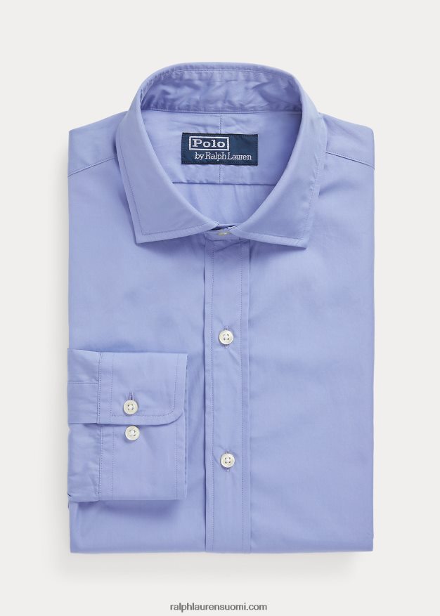 Ralph Lauren miehet custom fit popliinipaita 0Z24ZR8476 copen sininen