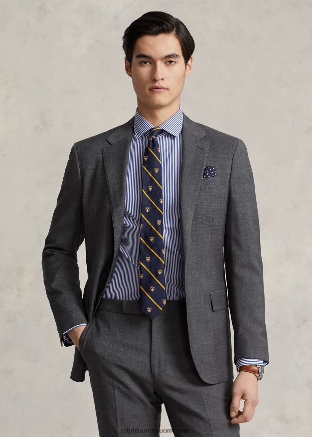 Ralph Lauren miehet custom fit popliinipaita 0Z24ZR8597 kuninkaallinen/valkoinen