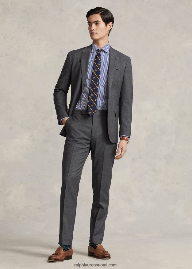 Ralph Lauren miehet custom fit popliinipaita 0Z24ZR8597 kuninkaallinen/valkoinen