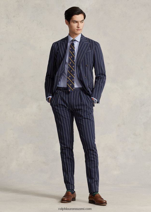 Ralph Lauren miehet custom fit popliinipaita 0Z24ZR892 vaaleansininen/valkoinen