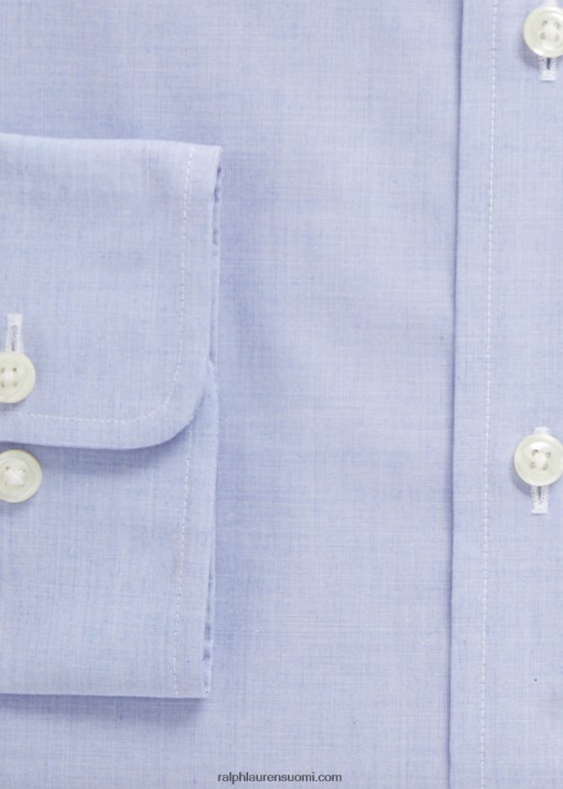 Ralph Lauren miehet custom fit popliinipaita 0Z24ZR892 vaaleansininen/valkoinen