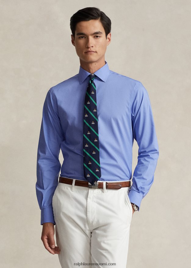 Ralph Lauren miehet custom fit popliinipaita 0Z24ZR913 copen sininen