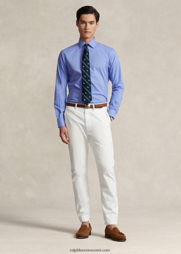 Ralph Lauren miehet custom fit popliinipaita 0Z24ZR913 copen sininen