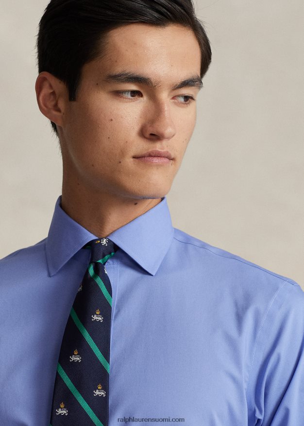 Ralph Lauren miehet custom fit popliinipaita 0Z24ZR913 copen sininen