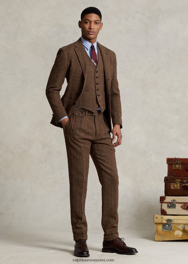 Ralph Lauren miehet morehouse-kokoelman monogrammipaita 0Z24ZR1282 sininen/laivasto