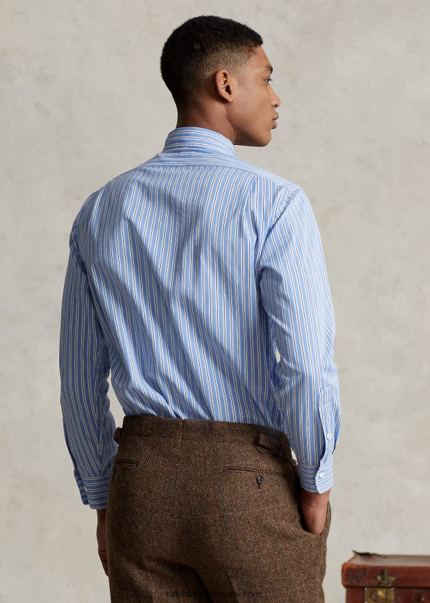 Ralph Lauren miehet morehouse-kokoelman monogrammipaita 0Z24ZR1282 sininen/laivasto